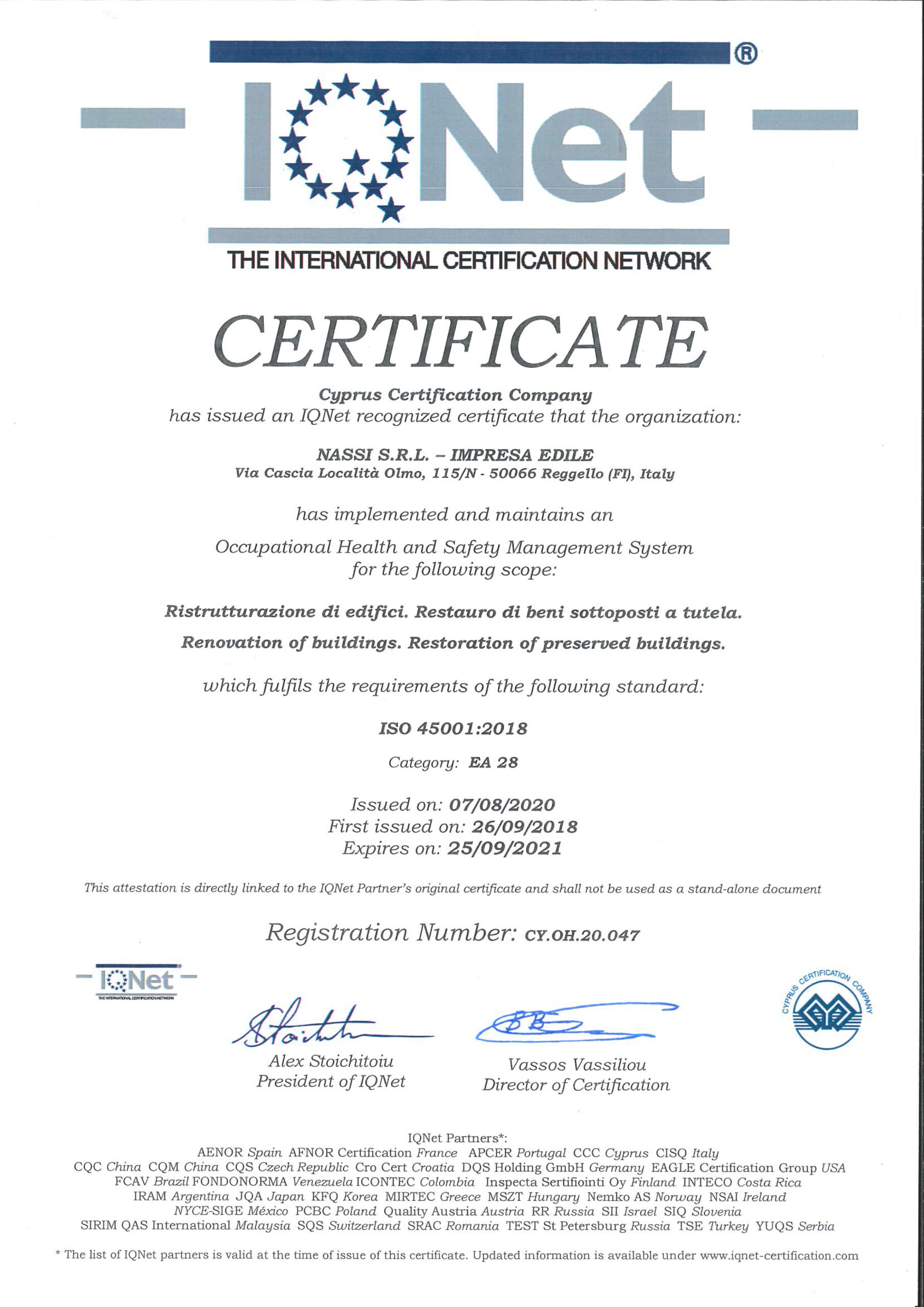 NASSI ISO 45001_2018_IQNET copia